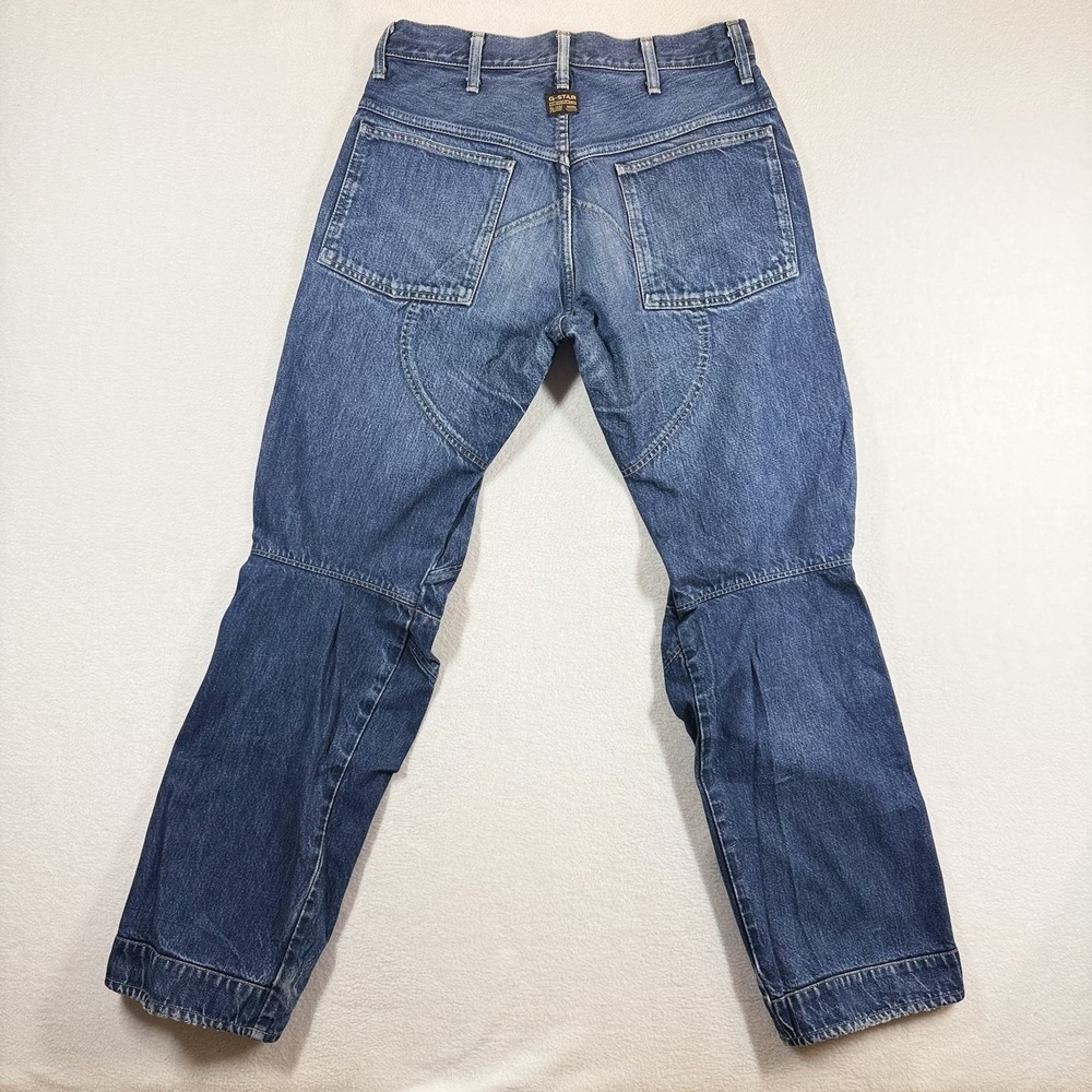 G Star RAW Jeans Men 33x34 Blue Elwood Relaxed Baggy Fit Double Knee Heavy Denim - Picture 4 of 8